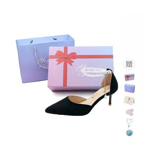 Take the Qin Тонкие каблуки на шпильке 6 см женские черные в подарочной упаковке с подарком черные, цвет Black[Box Included](Gift Included)