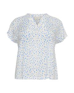 Блузка KAFFE CURVE Canny, цвет Sky blue/White