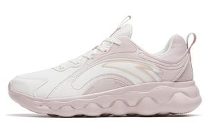 Кроссовки женские из овчины с низким верхом, белые/пудровые Anta