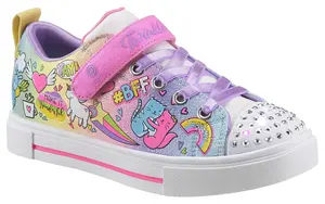 Детские кроссовки Skechers "TWINKLE Sparks BFF MAGIC", блестящий вид, повседневная обувь, полуботинки, туфли на шнуровке Skechers Kids, цвет Bunt