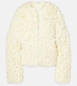 Куртка Van из шерстяной смеси с бахромой Fforme, кремовый