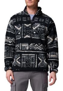 Мужская флисовая куртка Columbia Rugged Ridge Sherpa с застежкой-молнией на ½ дюйма, чёрная, 2135471