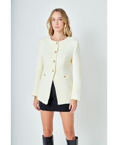 Женский твидовый жилет на пуговицах endless rose, Cream