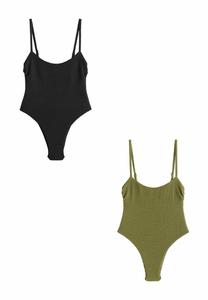 Купальный костюм HIGH LEG SCOOP TUMMY CONTROL 2 PACK Self., зеленый