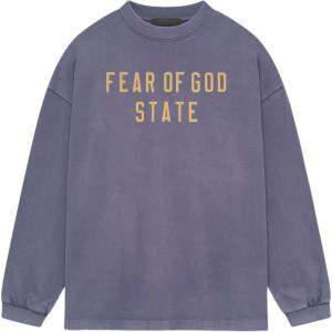 Тяжёлая футболка с длинным рукавом Fear Of God Essentials, Орхидея Пурпур/Лаванда