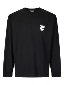 Лонгслив с принтом-логотипом Maison Kitsuné, черный