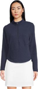 Женский стеганый трикотажный пуловер с застежкой-молнией на 1/2 дюйма Callaway, Peacoat