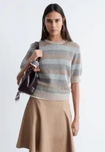 Джемпер с коротким рукавом & Other Stories, Beige White Blue