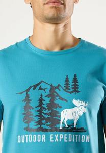 Футболка с принтом FOREST Swedemount, бирюзовый