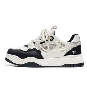 NANJIREN Антискользящие и износостойкие низкие скейтерские кроссовки для мужчин с эффектом увеличения роста - бежево-черные, цвет Beige Black