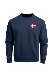 Толстовка Neverless FRONTPRINT BRUSTLOGO NORWAY FLAG, Navy/Dark Blue