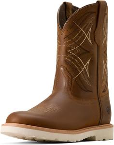 Унисекс детские сапоги ARIAT Hybrid Rancher с широким квадратным носком вестерн, коричневый