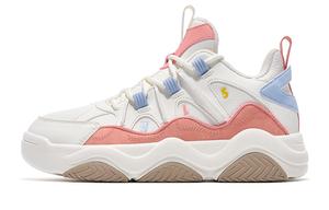 Кроссовки для скейтборда женские с низким верхом цвета слоновой кости с цветочным принтом Qiaodan, цвет Ivory-colored flower powder