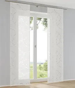 Раздвижная штора , разделитель комнаты, дизайн Cadena Circles Burnout с держателем для панелей, Ш 60 x В 145 см (1 шт.) Kutti