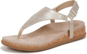 Женские модные сандалии Vionic Copal Kirra с ремешками - удобные поддерживающие сандалии для женщин, с скрытой ортопедической стелькой, размеры 5-12, золотой