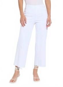 Лейтон Широкие укороченные брюки в белом Lysse
