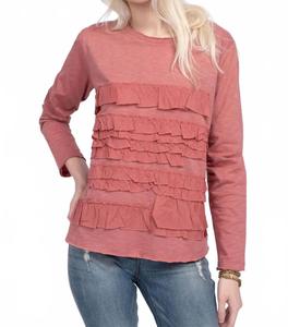 Футболка с рюшами в сиреневом цвете Ivy Jane