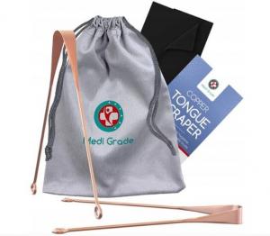 Медный скребок для языка, 2 шт. + Чехол Medi Grade, MediGrade