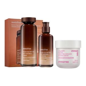 Innisfree Набор для ухода за кожей YUESHIFENGYIN Black Tea Peptide увлажняет и питает 160мл+100мл+150г/160мл+100мл+50г