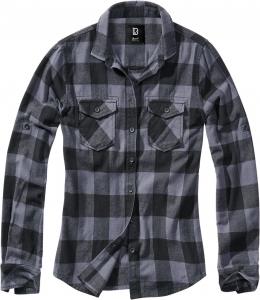 Фланелевая рубашка Brandit Amy Flanell Checkshirt, черный/серый