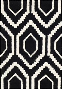 SAFAVIEH Chatham Collection ковер 61 x 92 см Black/Ivory CHT731K ручной работы геометрический премиум шерсть
