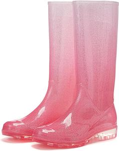Высокие зимние дождевые ботинки водонепроницаемые противоскользящие с флисовой подкладкой, теплые ботинки для кемпинга, рыбалки, походов, езды на велосипеде, водной обуви (розовые, 7) Clingre Boutique Shop