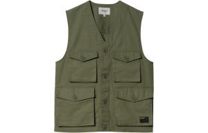 Carhartt WIP Вязаный жилет с V-образным вырезом на пуговицах, Army Green
