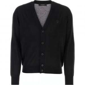 Кардиган с вышивкой головы Медузы VERSACE, черный