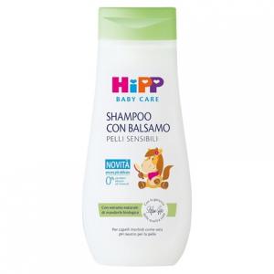 Детский шампунь HiPP Baby Care with Balm for Children, Detangles Hair and Protects Scalp, for Sensitive Skin, with Natural Organic Almond Extract 200ml