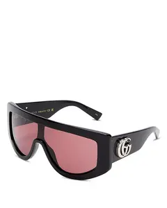 Солнцезащитные очки-маска, 99 мм Gucci, черный