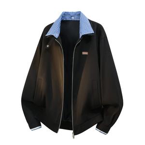 Куртка Unisex Lapel Moderate Workwear WARRIOR, черный[free diy badge]