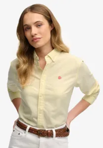 Оксфордская блузка с длинными рукавами и пуговицами Superdry & Co, Pastel Yellow