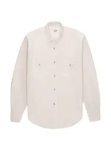 Рубашка с защелками и нагрудным карманом в техасском стиле Fortela, бежевый