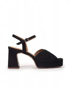 Женские босоножки на каблуке и платформе Pedro Miralles, темно-синий