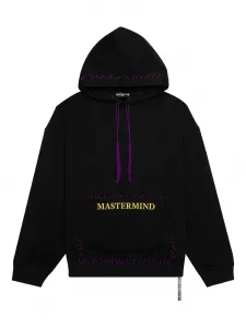 Толстовка с капюшоном и вышитым логотипом, сшитая вручную Mastermind World, черный