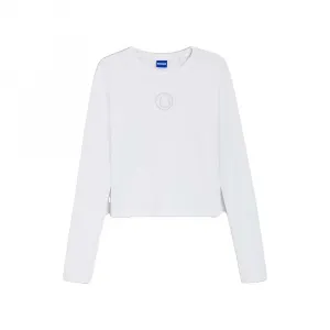 HUGO Daliriee 10272901 СИНЯЯ футболка, белый