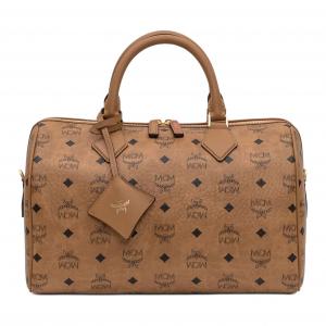 MCM Средняя женская коричневая сумка из визетос холста