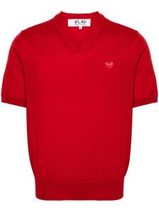 Шерстяной джемпер с нашивкой Comme Des Garçons Play, красный