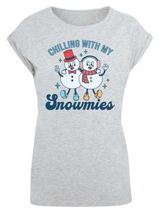 Футболка F4NT4STIC T-Shirt Chilling with My Snowmies, пятнистый серый