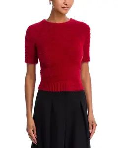 Укороченная футболка с ресницами Helmut Lang, красный