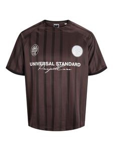 JACK & JONES PLUS Футболка цвета «Синий коричневый»