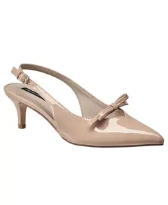 Женские туфли Quinny Slingback на каблуке Kitten French Connection, загар/бежевый