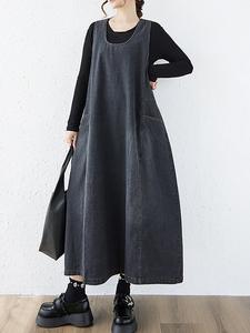 Джинсовый джемпер-юбка, женское платье