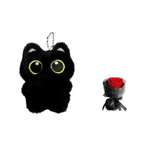 YUEMIXIONG Обнимающая рыбка little black big eye угольный шарик милый аксессуар плюшевый кулон высота 10см