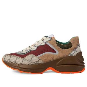 Кроссовки gg rhyton 'beige brick red' Gucci, коричневый