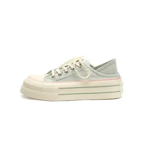 Zun'er Устойчивые к истиранию низкие кеды на платформе для женщин Mambo Green, цвет Mambo Green