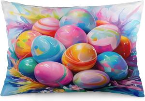 MaSiledy Чехол для подушки "Веселые пасхальные яйца" Pattern-5