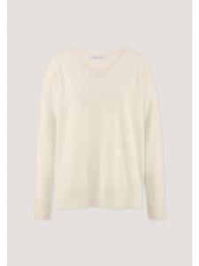 Вязаный свитер натурального белого цвета Hessnatur