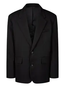 Однобортный пиджак в полоску Studio Tomboy, черный