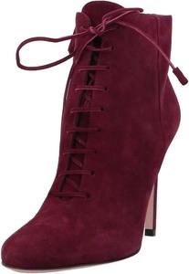 Женские ретро-ботильоны FOWT с круглым носком и шнуровкой, удобные, замшевые, на тонком высоком каблуке, для повседневной ходьбы и покупок, короткие ботинки, размер 4-16 US, Maroon